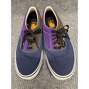 Vans Era Multi Colorblock Navy Purple Olive Green Low Top Skate Shoes Mens 11.5